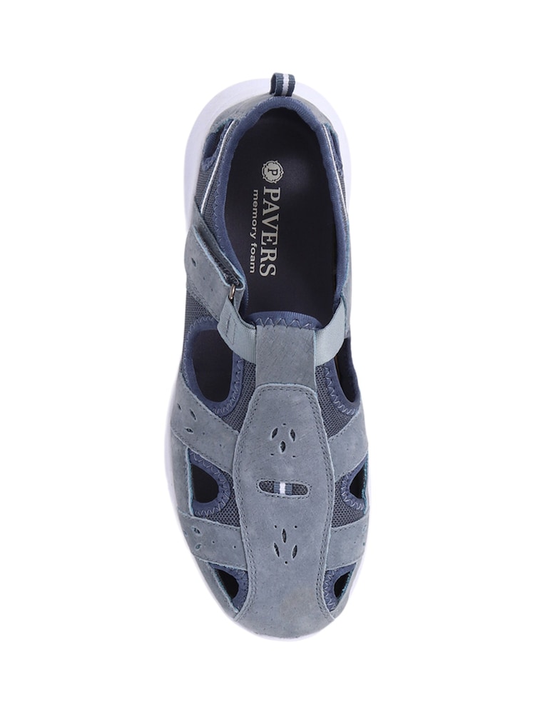 Buy Pavers Blue Pavers Wide Fit Leather Mary Janes Sandals from