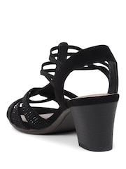 Черный - Pavers Embellished Slip-On Block Heeled Sandals - Image 3 of 5
