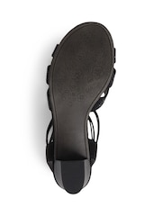 Черный - Pavers Embellished Slip-On Block Heeled Sandals - Image 5 of 5