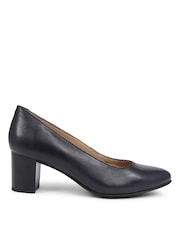 Pavers Navy Pavers Heeled Leather Court Shoes - Image 1 of 5