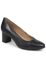 Pavers Navy Pavers Heeled Leather Court Shoes - Image 2 of 5