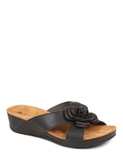 Pavers Black Embellished Mule Sandals - Image 2 of 6