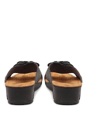 Pavers Black Embellished Mule Sandals - Image 4 of 6
