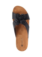Pavers Black Embellished Mule Sandals - Image 5 of 6