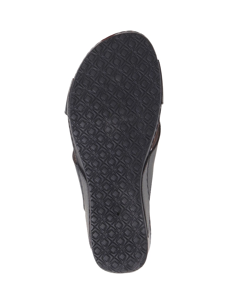Pavers Black Embellished Mule Sandals - Image 6 of 6