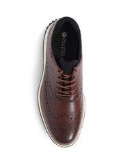Pavers Brown Pavers Lace-Up Smart Trainers - Image 4 of 5