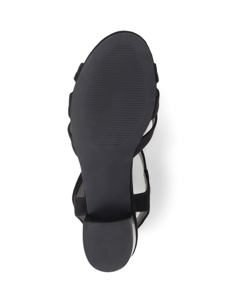 Pavers Black Pavers Cream Heeled Smart Sandals - Image 5 of 5