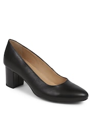 Pavers Black Pavers Heeled Leather Court Shoes - Image 4 of 5