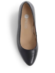 Pavers Black Pavers Heeled Leather Court Shoes - Image 5 of 5