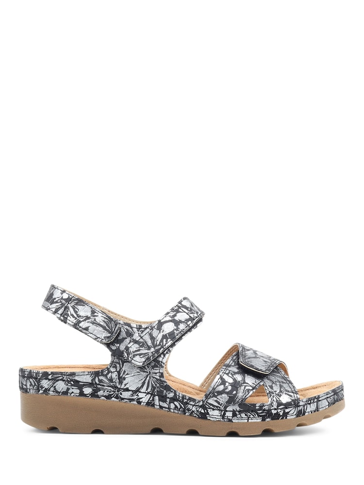 Pavers Black Pavers Touch Fasten Black Sandals - Image 2 of 5
