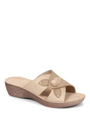 Pavers Comfortable Button Detail Sandals - Image 2 of 6