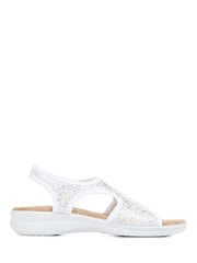 Pavers White Pavers Pull-On Black Sandals - Image 2 of 6