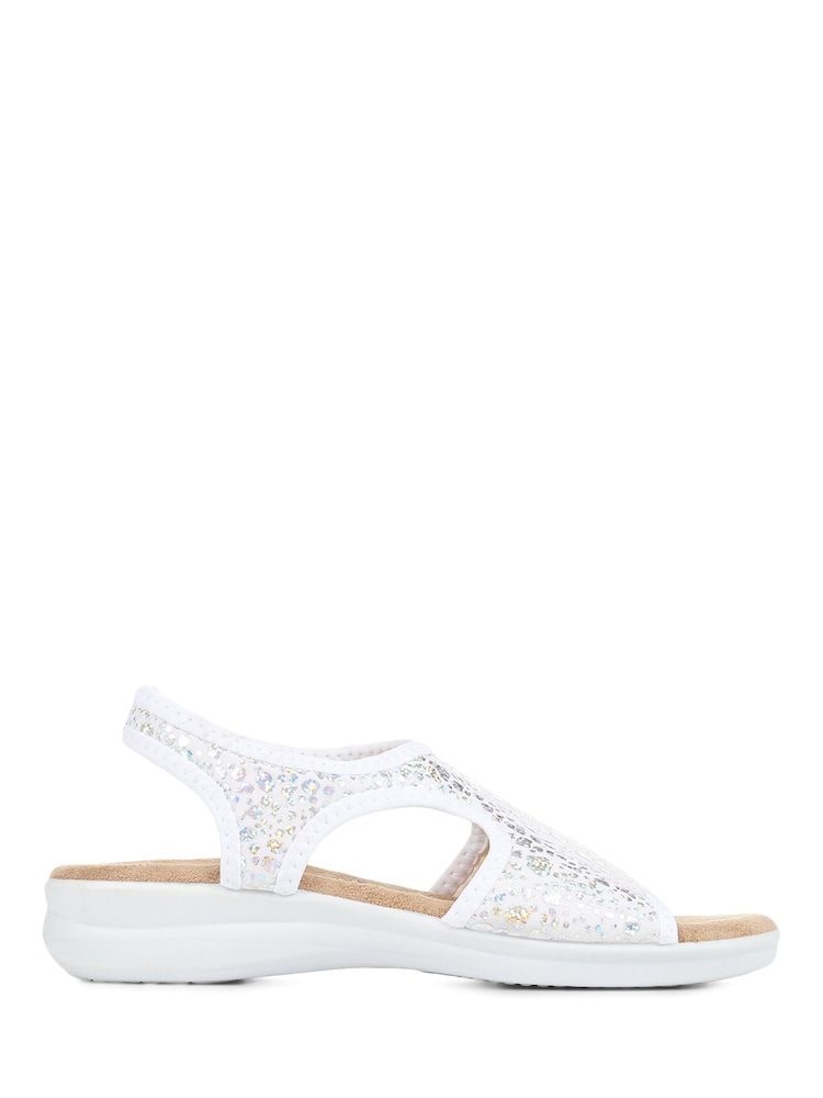 Pavers White Pavers Pull-On Black Sandals - Image 2 of 6