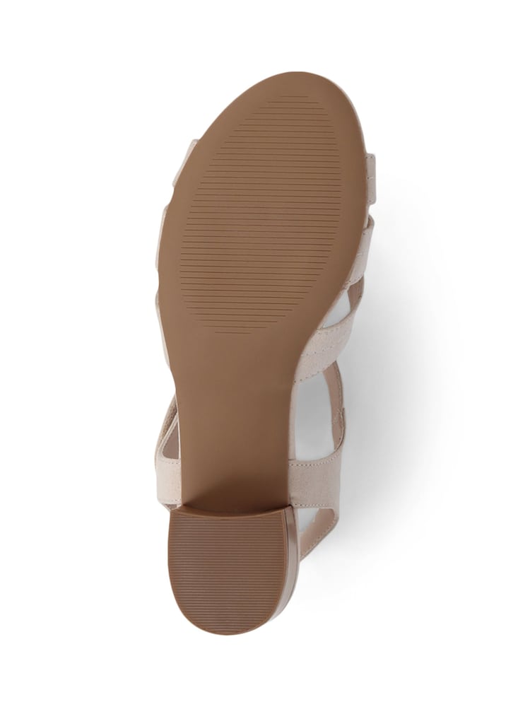 Pavers Cream Pavers Cream Heeled Smart Sandals - Image 5 of 5