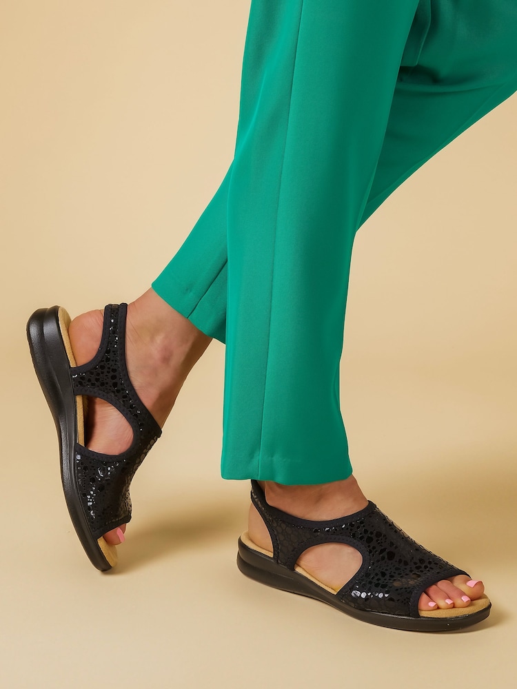 Pavers Black Pavers Pull-On Black Sandals - Image 1 of 7