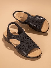 Pavers Black Pavers Pull-On Black Sandals - Image 2 of 7