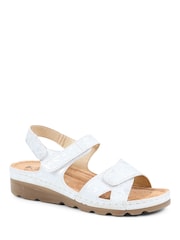 Pavers White Pavers Touch Fasten Black Sandals - Image 2 of 6