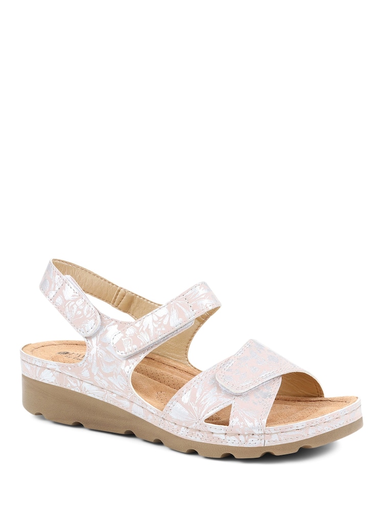 Pavers Pink Pavers Touch Fasten Black Sandals - Image 1 of 5