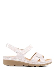 Pavers Pink Pavers Touch Fasten Black Sandals - Image 2 of 5