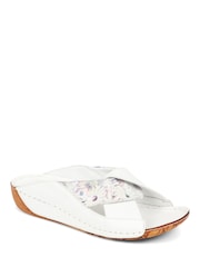 Pavers Casual Mule White Wedges - Image 1 of 5