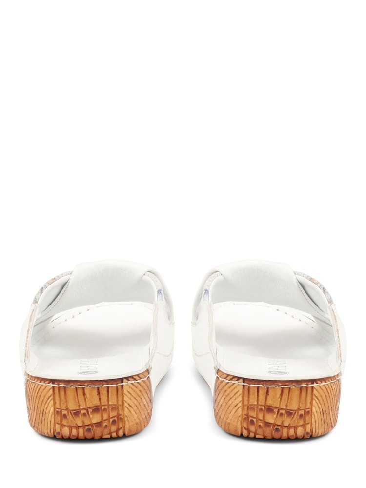 Pavers Casual Mule White Wedges - Image 3 of 5