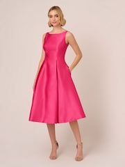 Adrianna Papell Sleeveless Tea Length Dress - Image 1 of 7