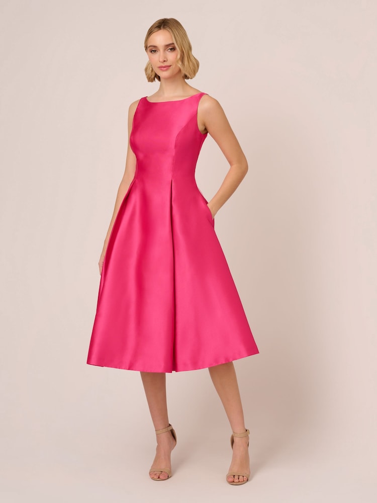 Adrianna Papell Sleeveless Tea Length Dress - Image 1 of 7