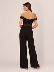 Adrianna Papell Knit Crepe Black Jumpsuit - Image 2 of 7