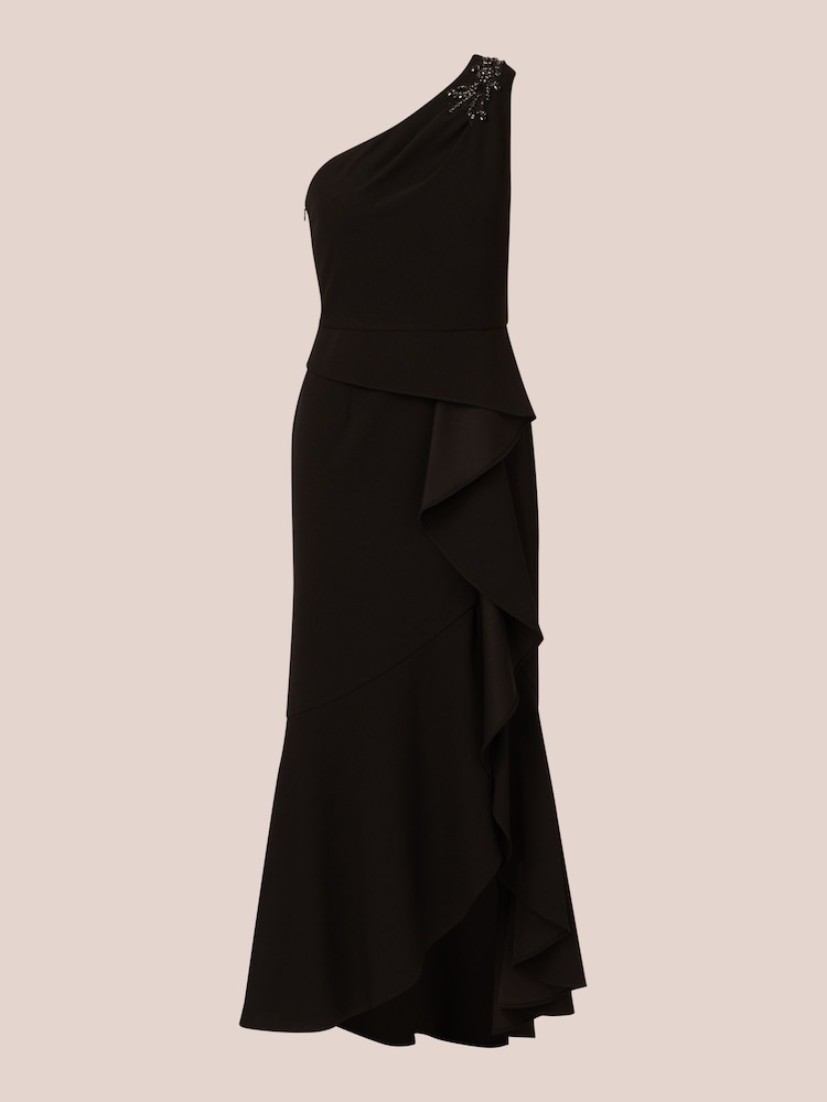 Buy Adrianna Papell Black Studio Beaded Knit Crepe Dress from Next USA Buy Adrianna Papell Black Studio Beaded Knit Crepe Dress from Next USA