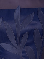 Adrianna Papell Blue Applique Organza Long Gown - Image 7 of 7