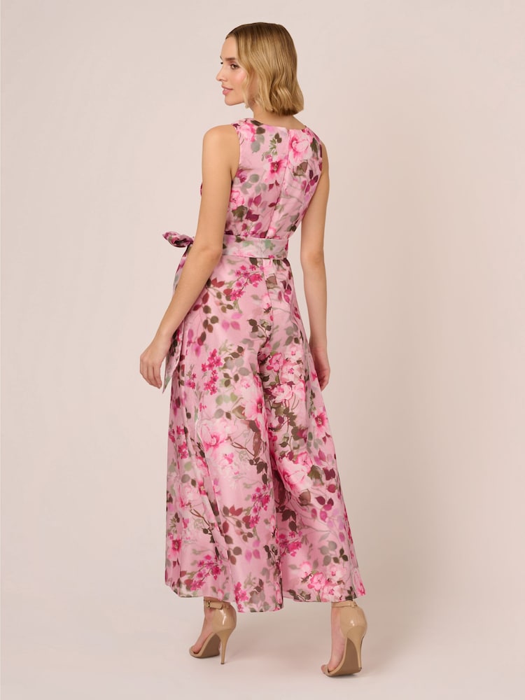 Adrianna Papell Pink Printed Jumpsuit - Image 2 of 7