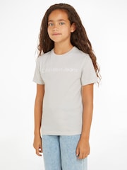 Calvin Klein White 100% Cotton Slogan T-Shirt - Image 1 of 4