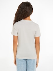 Calvin Klein White 100% Cotton Slogan T-Shirt - Image 2 of 4