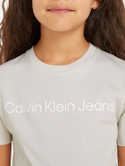 Calvin Klein White 100% Cotton Slogan T-Shirt - Image 3 of 4