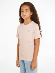 Calvin Klein Grey 100% Cotton Monogram Mini Badge T-Shirt - Image 1 of 5