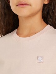 Calvin Klein Grey 100% Cotton Monogram Mini Badge T-Shirt - Image 3 of 5