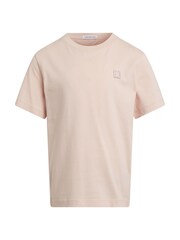 Calvin Klein Grey 100% Cotton Monogram Mini Badge T-Shirt - Image 5 of 5