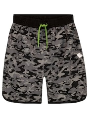 Harry Bear Black Camo Print Swim Shorts - Image 1 of 3