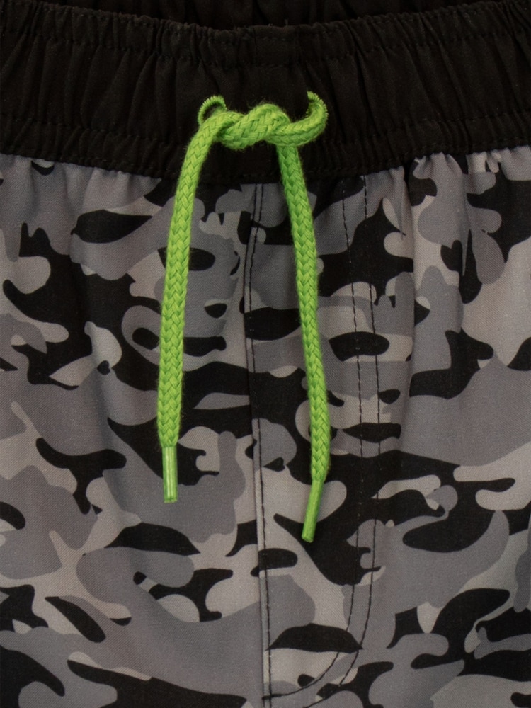 Harry Bear Black Camo Print Swim Shorts - Image 2 of 3