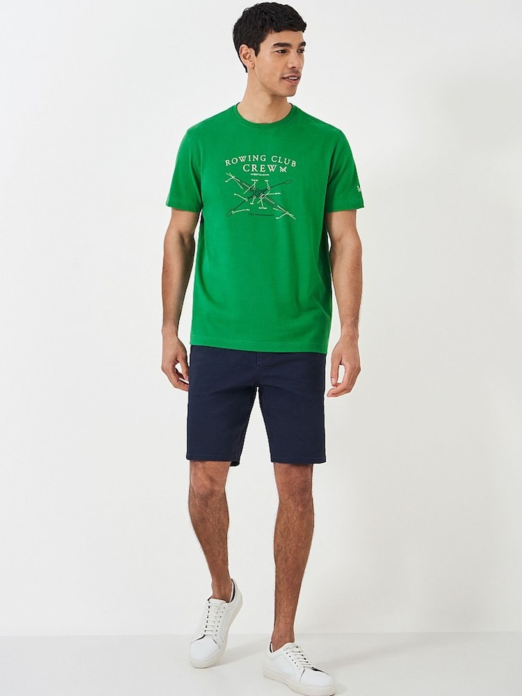 Crew Clothing 100% Cotton Printed Rowing Club T-Shirt - Image 2 of 4