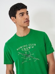 Crew Clothing 100% Cotton Printed Rowing Club T-Shirt - Image 4 of 4