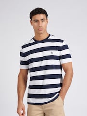 U.S. Polo Assn. Regular Fit Mens Classic Stripe 100% Cotton T-Shirt - Image 1 of 8