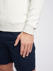 U.S. Polo Assn. Grey Mens Classic Fit Herringbone Quarter Zip Sweatshirt - Image 5 of 7