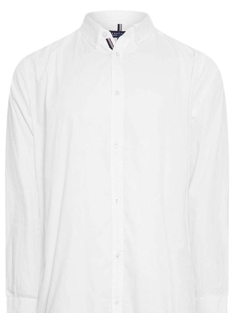 BadRhino Big & Tall White 100% Cotton Poplin Shirt - Image 2 of 3