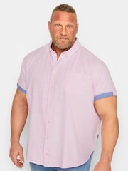 Розовый - BadRhino Big & Tall 100% Cotton Slub Shirt - Image 1 of 3