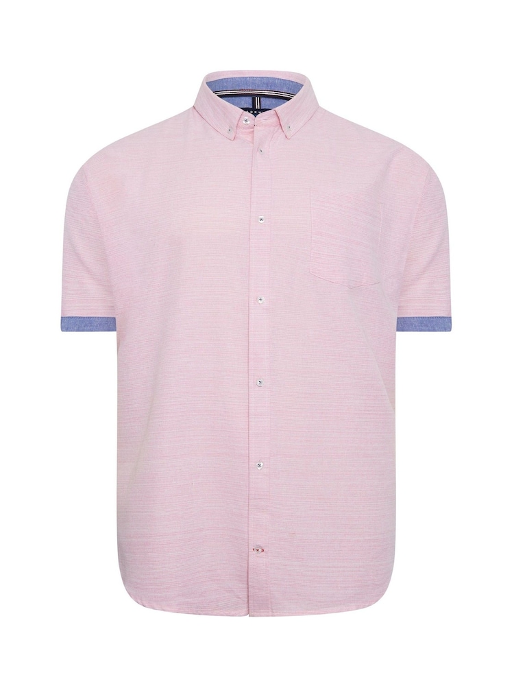Розовый - BadRhino Big & Tall 100% Cotton Slub Shirt - Image 2 of 3