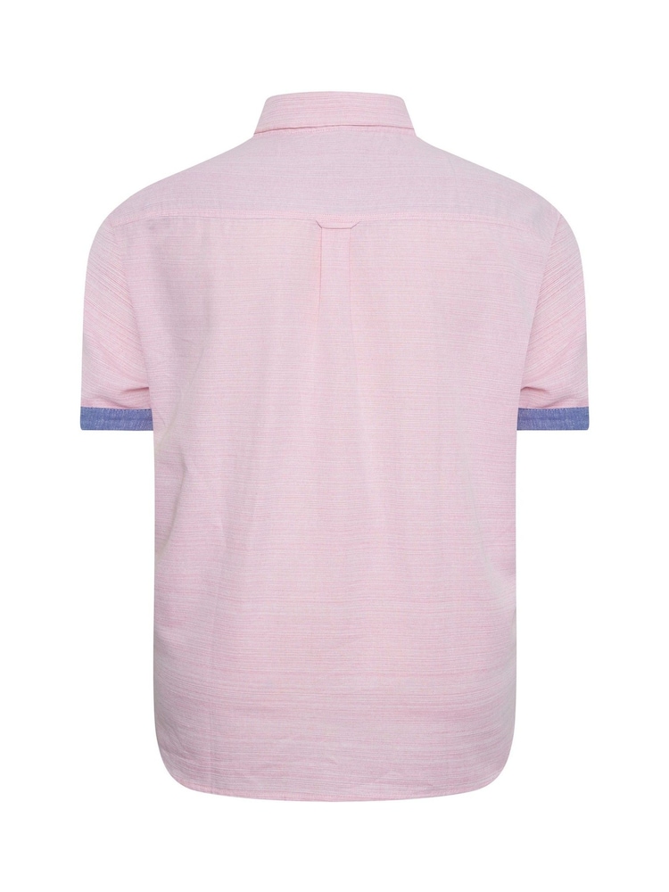 Розовый - BadRhino Big & Tall 100% Cotton Slub Shirt - Image 3 of 3