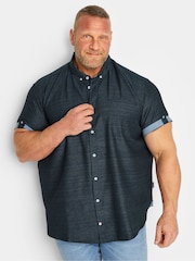 BadRhino Big & Tall Blue 100% Cotton Slub Shirt - Image 2 of 4