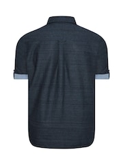 BadRhino Big & Tall Blue 100% Cotton Slub Shirt - Image 4 of 4