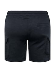 BadRhino Big & Tall Blue Jersey Cargo Shorts - Image 4 of 4